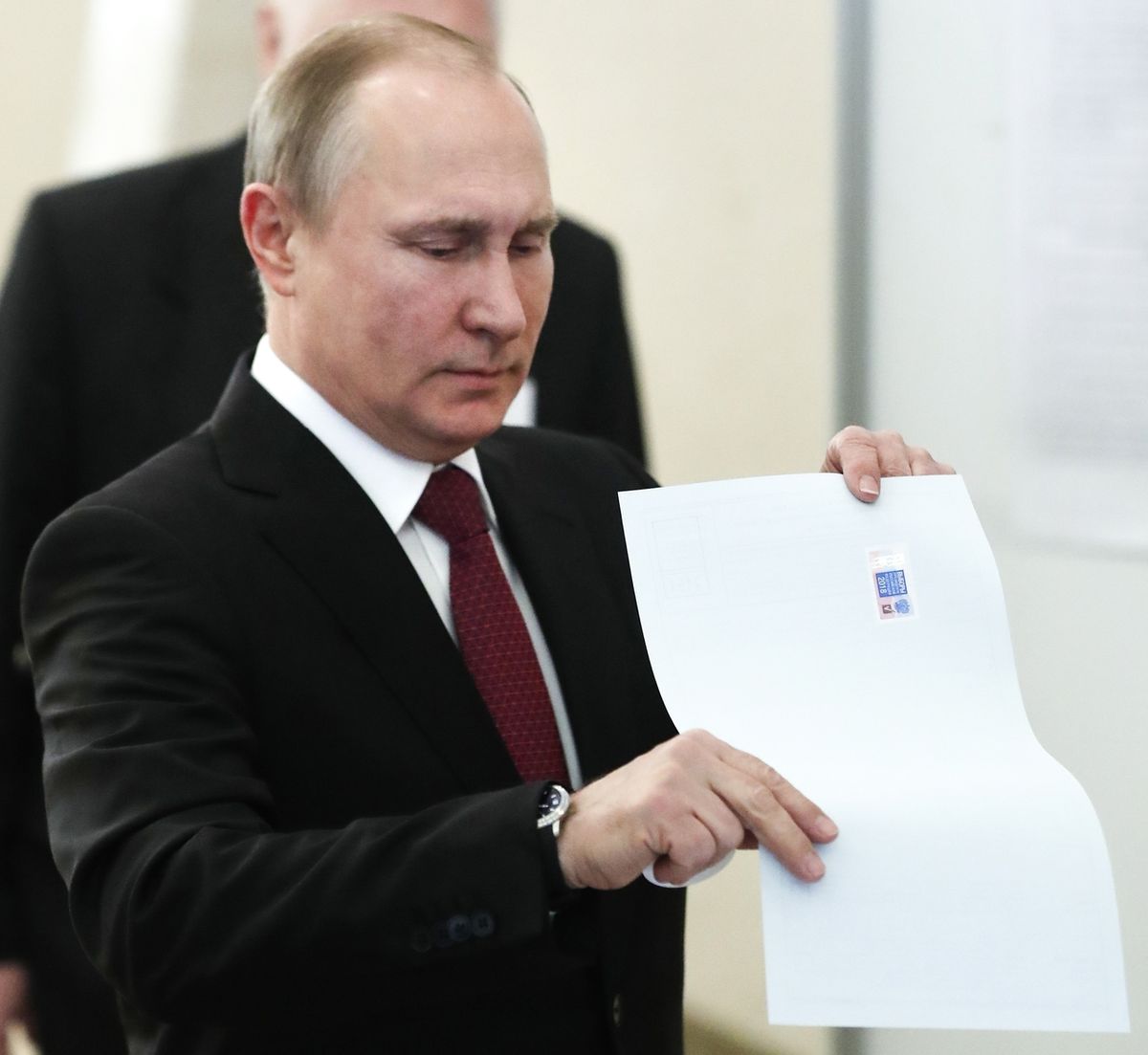 Putin s hlasovacím lístkem 