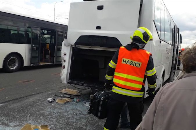 Nehoda autobusu v Brně