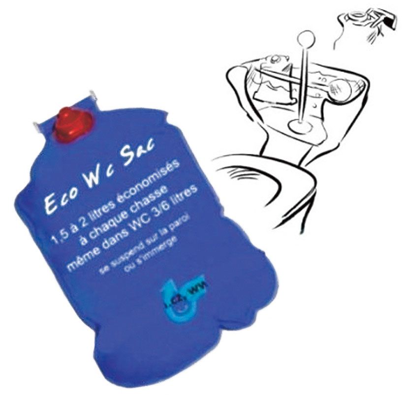 WC spořič vody EC-ECO WC VAK sníží spotřebu vody při splachování toalet až o 2 litry na jedno spláchnutí. Nově součástí sady spořičů vody Maxi jako bonus zdarma. Cena 299 Kč.