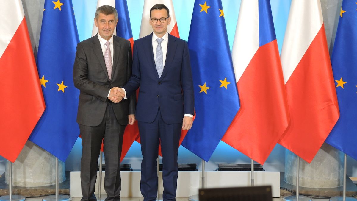 Český premiér Andrej Babiš s polským protějškem Mateuszem Morawieckým