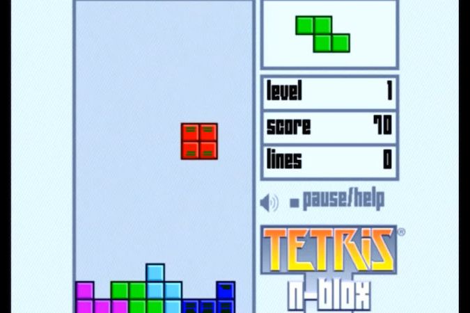 Ukázka ze hry Tetris