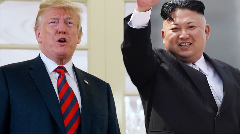 Americký prezident Donald Trump (vlevo) a severokorejský vůdce Kim Čong-un 