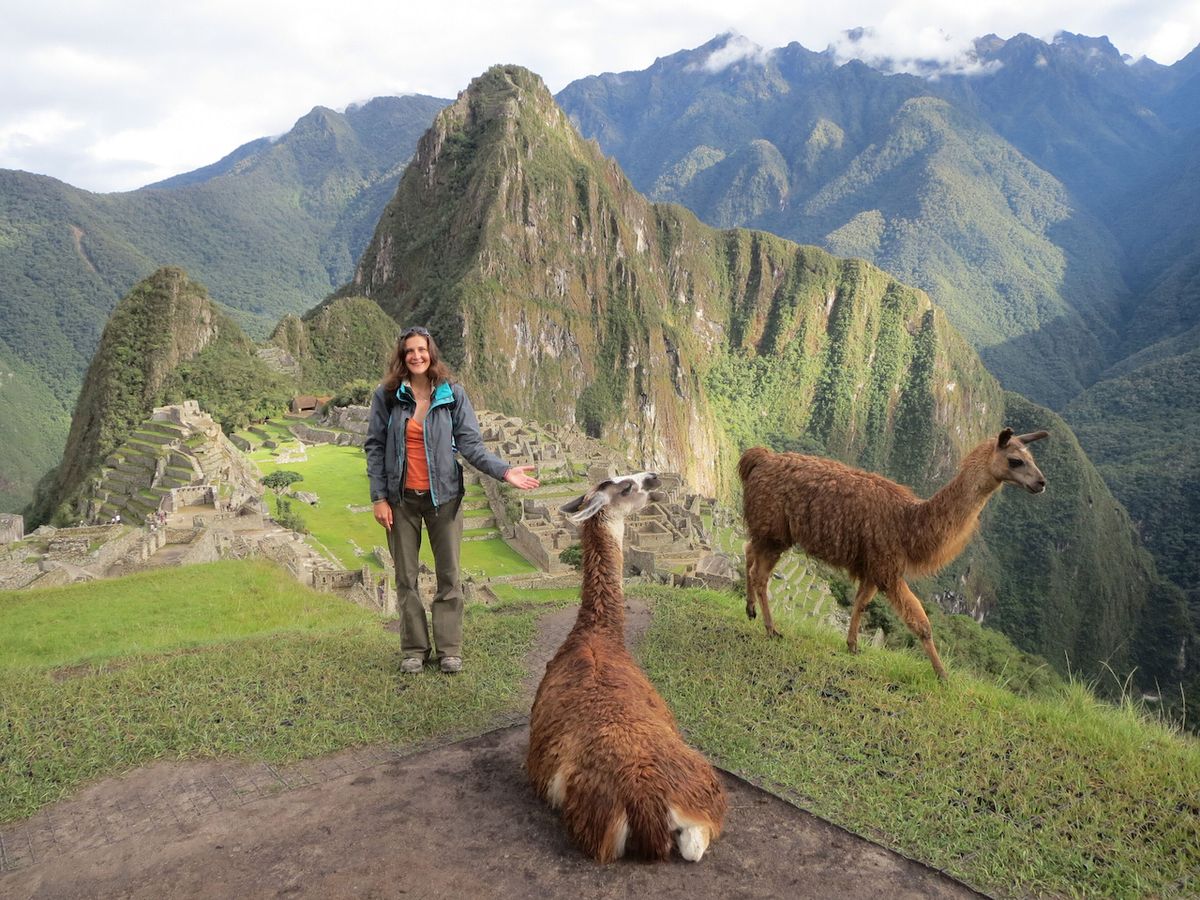 Na Machu Picchu v Peru.