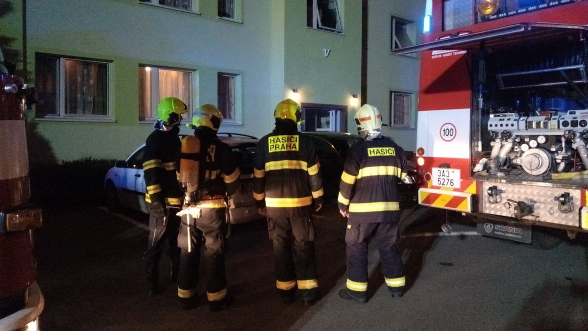 Požár bytu v pražských Řeporyjích