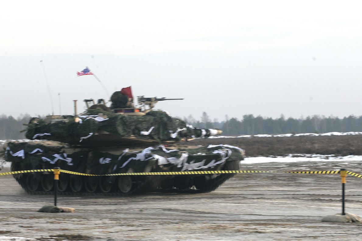 Tank M1A2 Abrams z americké třetí obrněné brigády v Polsku 