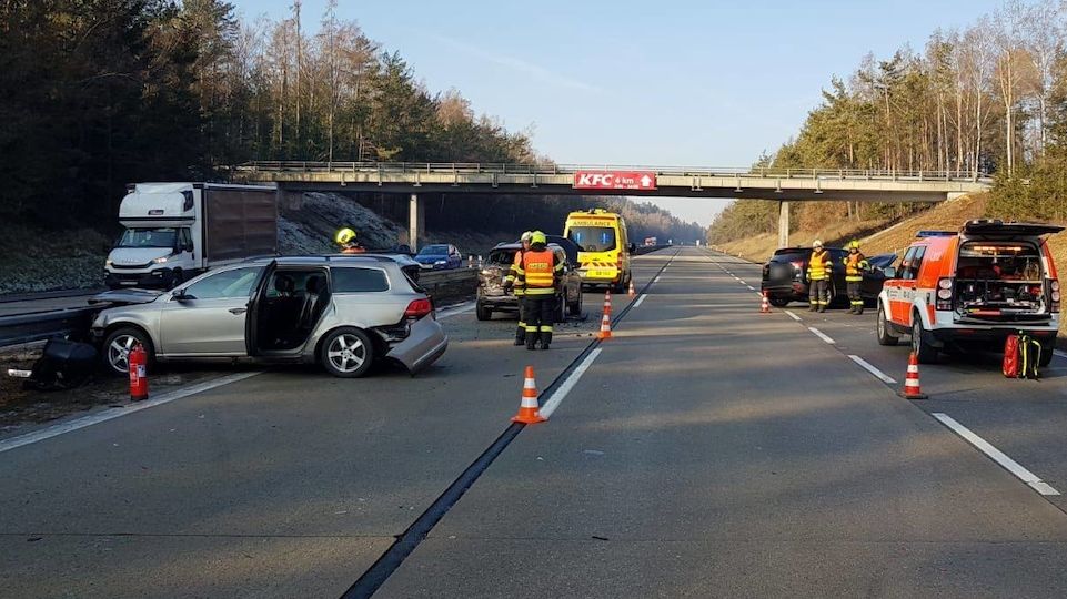 Nehoda na dálnici D1 u Brna
