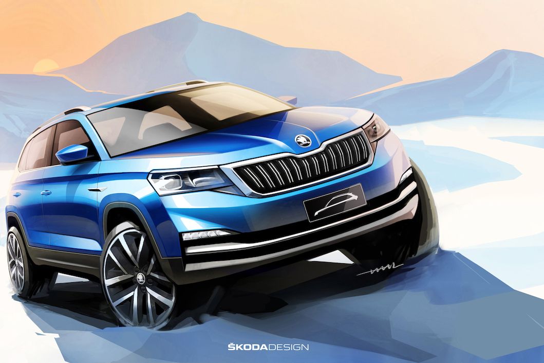 Skica nového SUV vyrobeného pro čínský trh. 