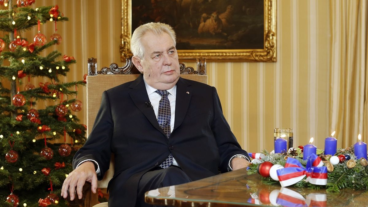 Prezident Miloš Zeman, který přednesl své vánoční posleství.