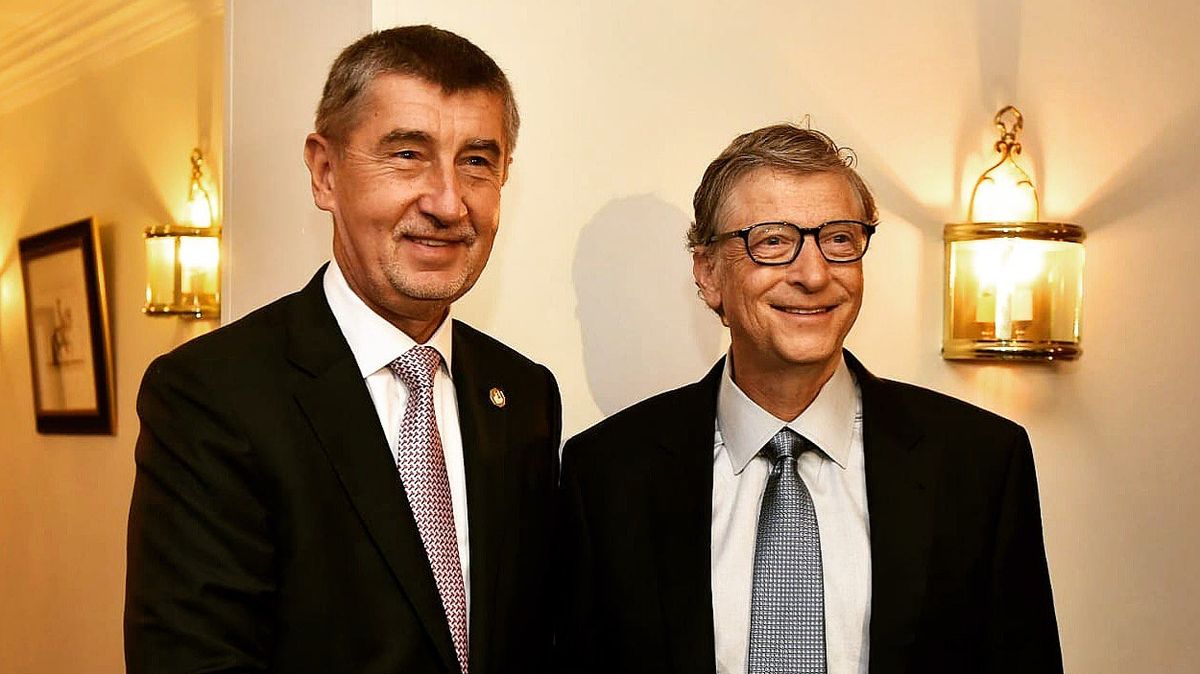 Premiér Andrej Babiš se v Bruselu sešel s miliardářem Billem Gatesem.