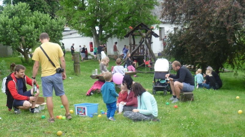 Zahrada RC Srdíčko se stala v neděli 16.června místem společného víkendu celých rodin.