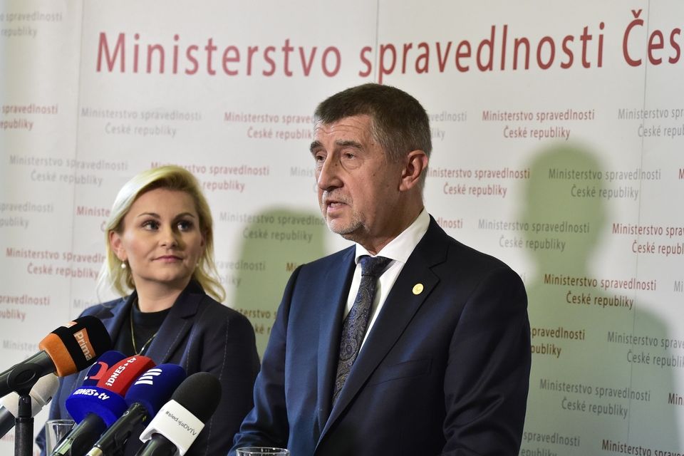 Premiér Andrej Babiš při uvedení nové ministryně spravedlnosti Taťány Malé do funkce