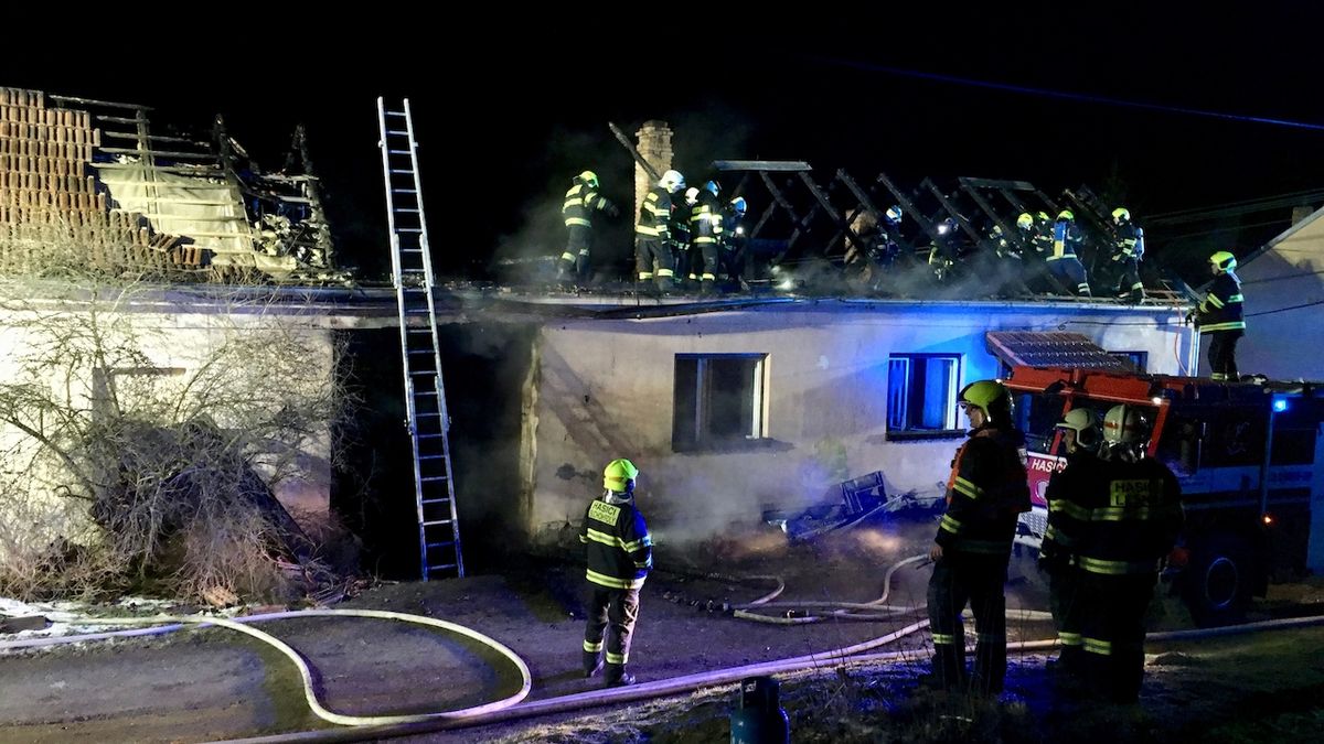 Požár domu v Plenkovicích
