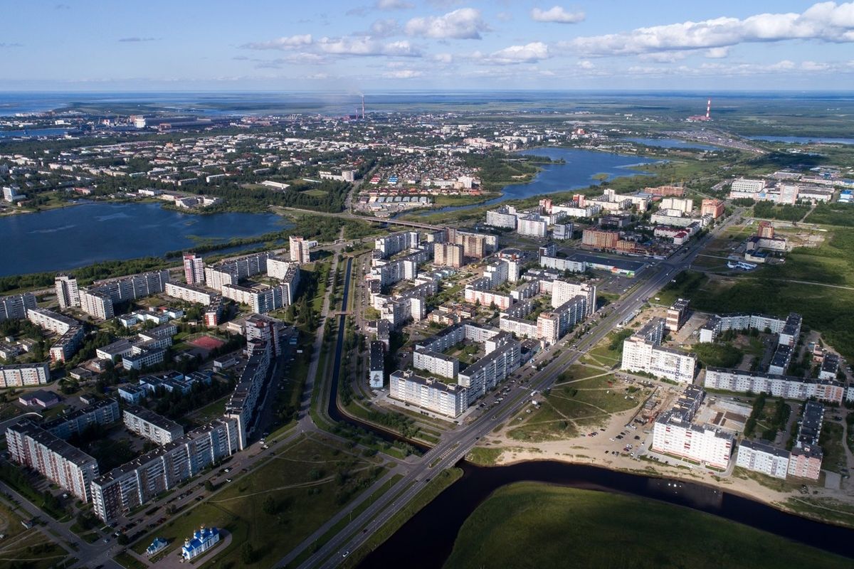 Pohled na město Severodvinsk