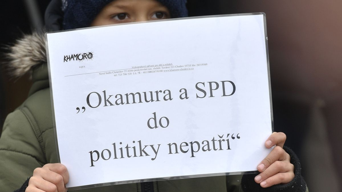 Několik desítek lidí se zúčastnilo 17. března v Praze demonstrace Romů proti rasismu, násilí a výrokům místopředsedy Sněmovny Tomia Okamury (SPD).