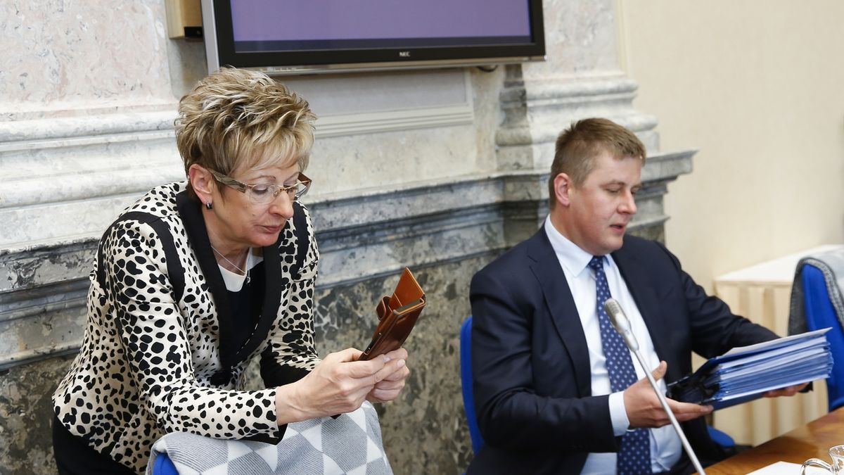 Ministryně průmyslu Marta Nováková (za ANO) a ministr zahraničí Tomáš Petříček (ČSSD) na schůzi vlády