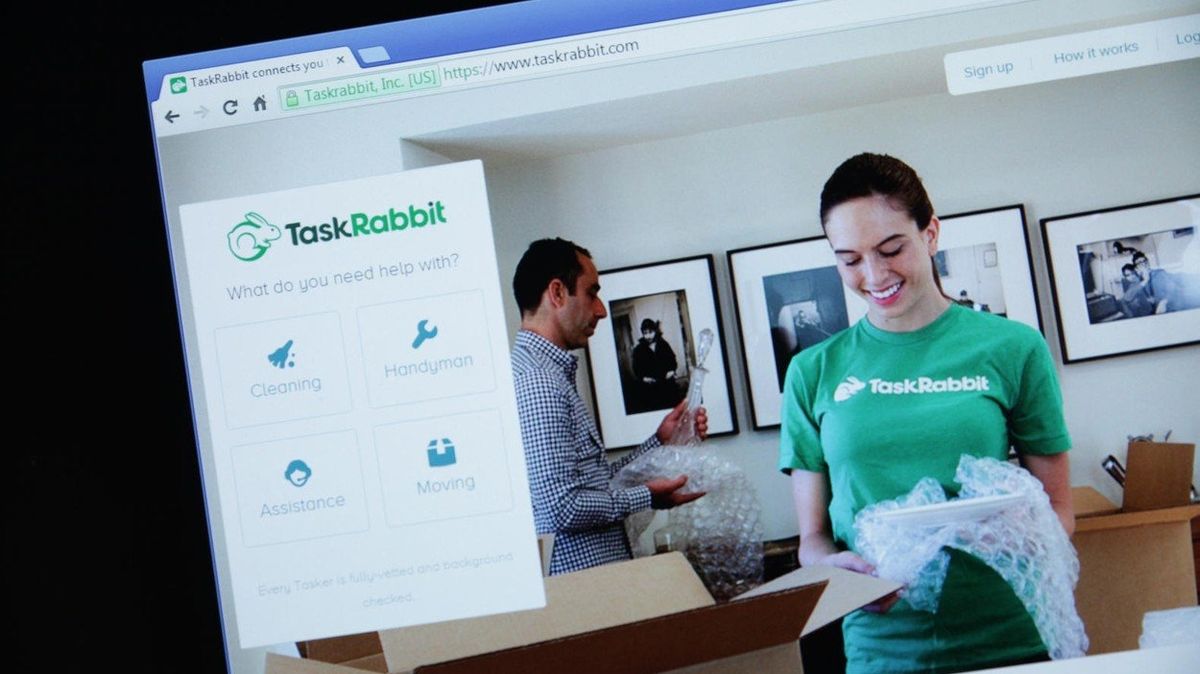 Internetové stránky společnosti TaskRabbit