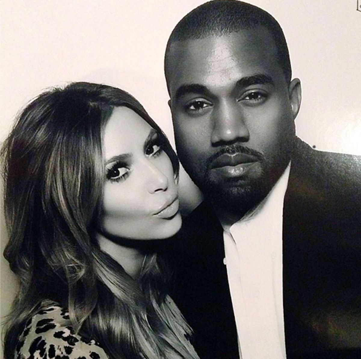 Kanye West s manželkou Kim Kardashianovou Westovou