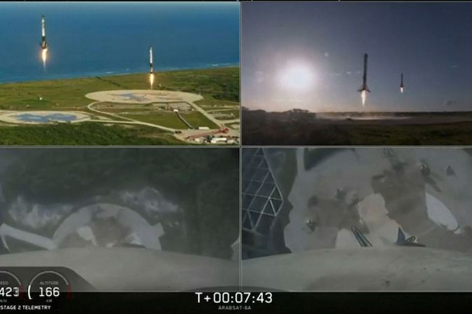 BEZ KOMENTÁŘE: První komerční let nejsilnější rakety na světě Falcon Heavy