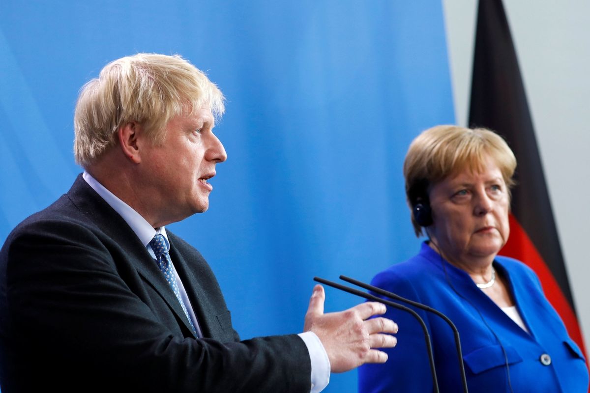 Kancléřka Angela Merkelová s britským premiérem Borisem Johnsonem 