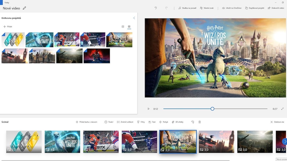 Editor videa a filmů ve Windows 10