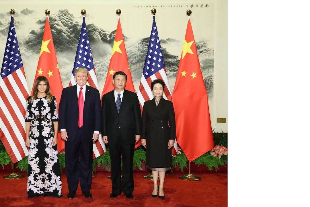 Donald Trump, Si Ťin-pching a jejich manželky, Peking, listopad 2017