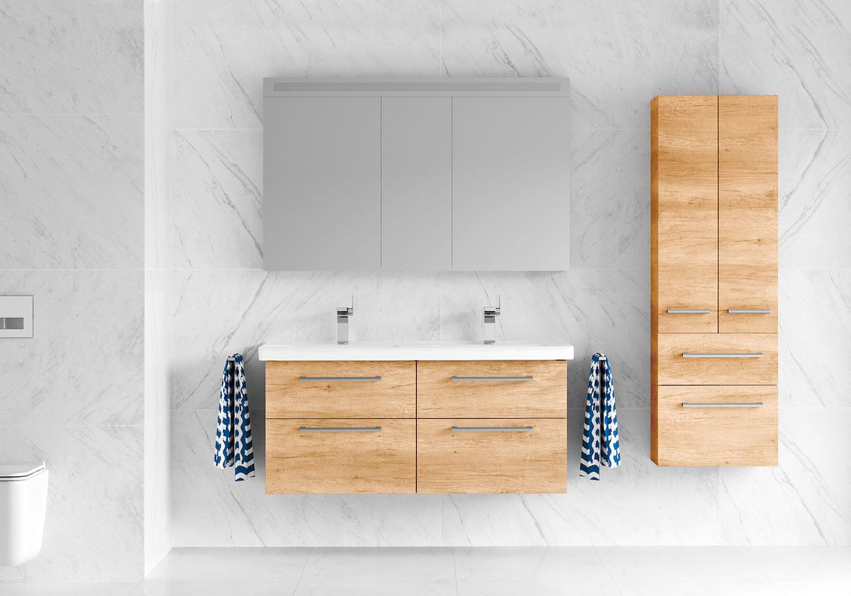Závěsný koupelnový set Q Max vhodný pro rekonstruované koupelny patří do expresní řady setů, dodávaných do pěti dnů. 