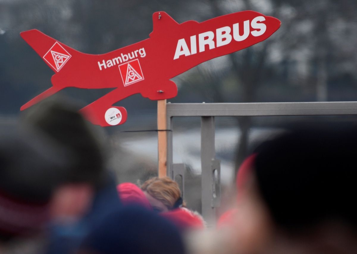 Stávka v továrně Airbus v Hamburku