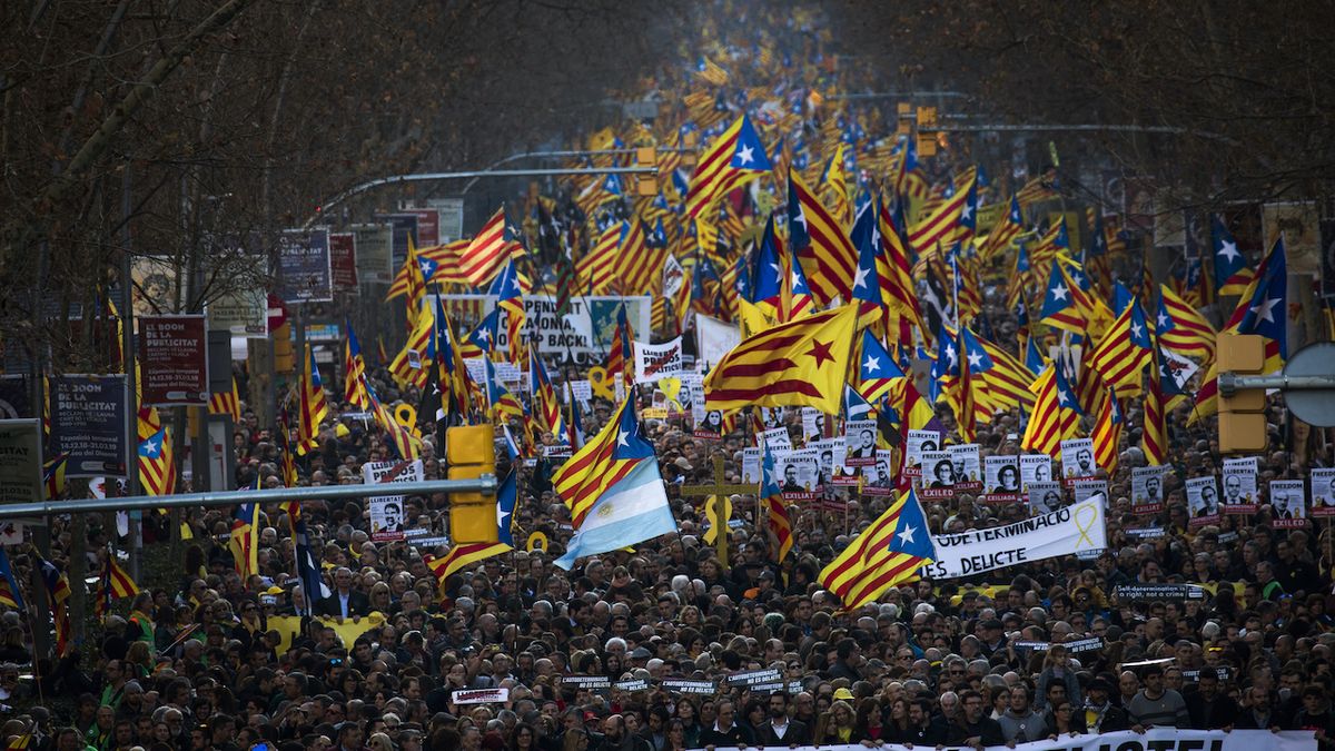 Demonstrace v Barceloně