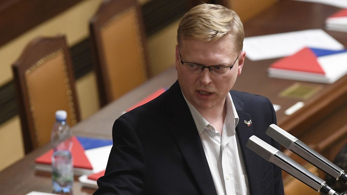 Poslanec Pavel Bělobrádek (KDU-ČSL) hovoří z debatě o manželství