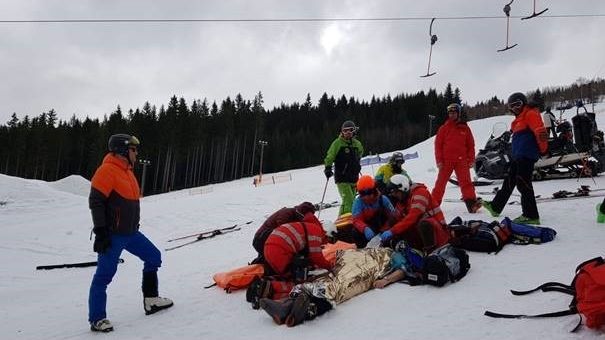 Horská služba pomáhala lyžaři v Krkonoších