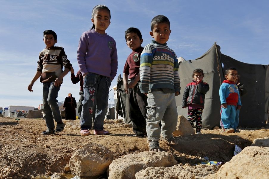 Syrské děti v uprchlickém táboře v Jordánsku