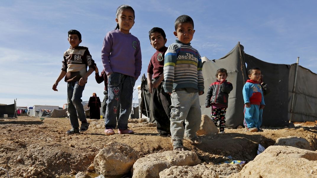 Syrské děti v uprchlickém táboře v Jordánsku.