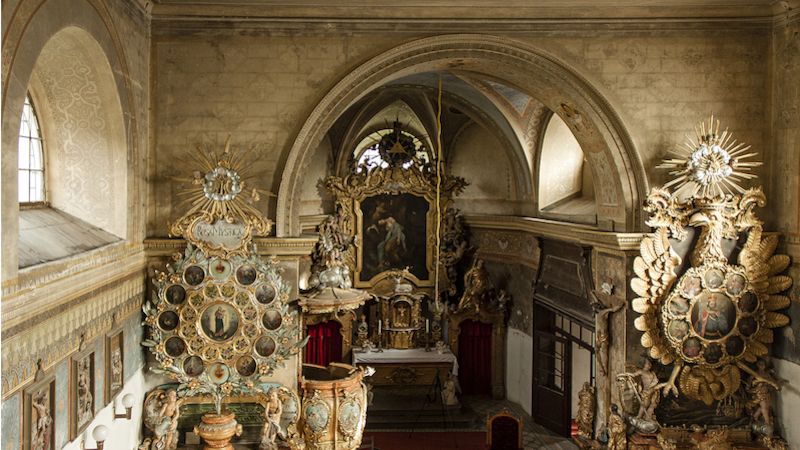 Barokní interiér kostela sv. Maří Magdalény