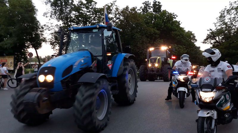 Protest farmářů na Slovensku