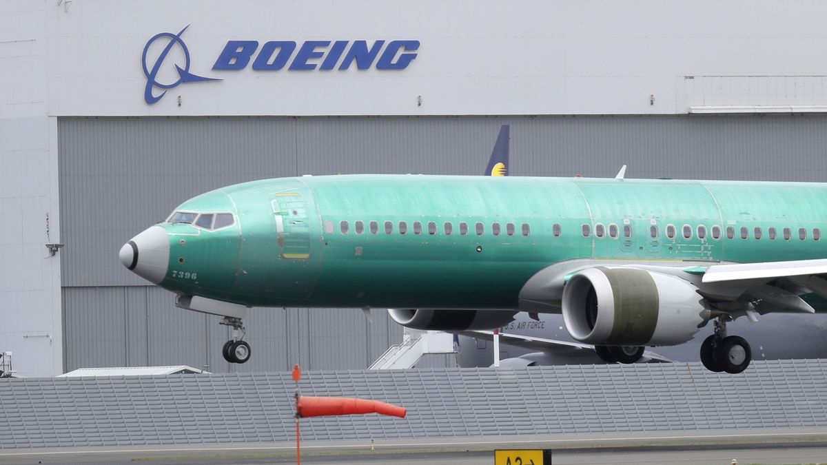 Nedokončený Boeing 737 MAX-8 v Seattlu