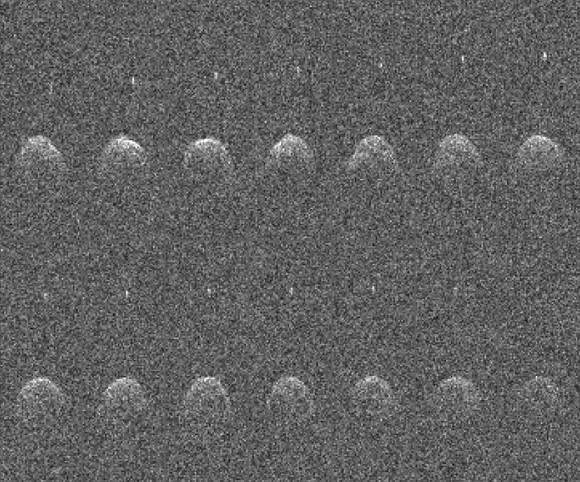 Radarové snímky binárního systému Didymos A i B (z roku 2003)