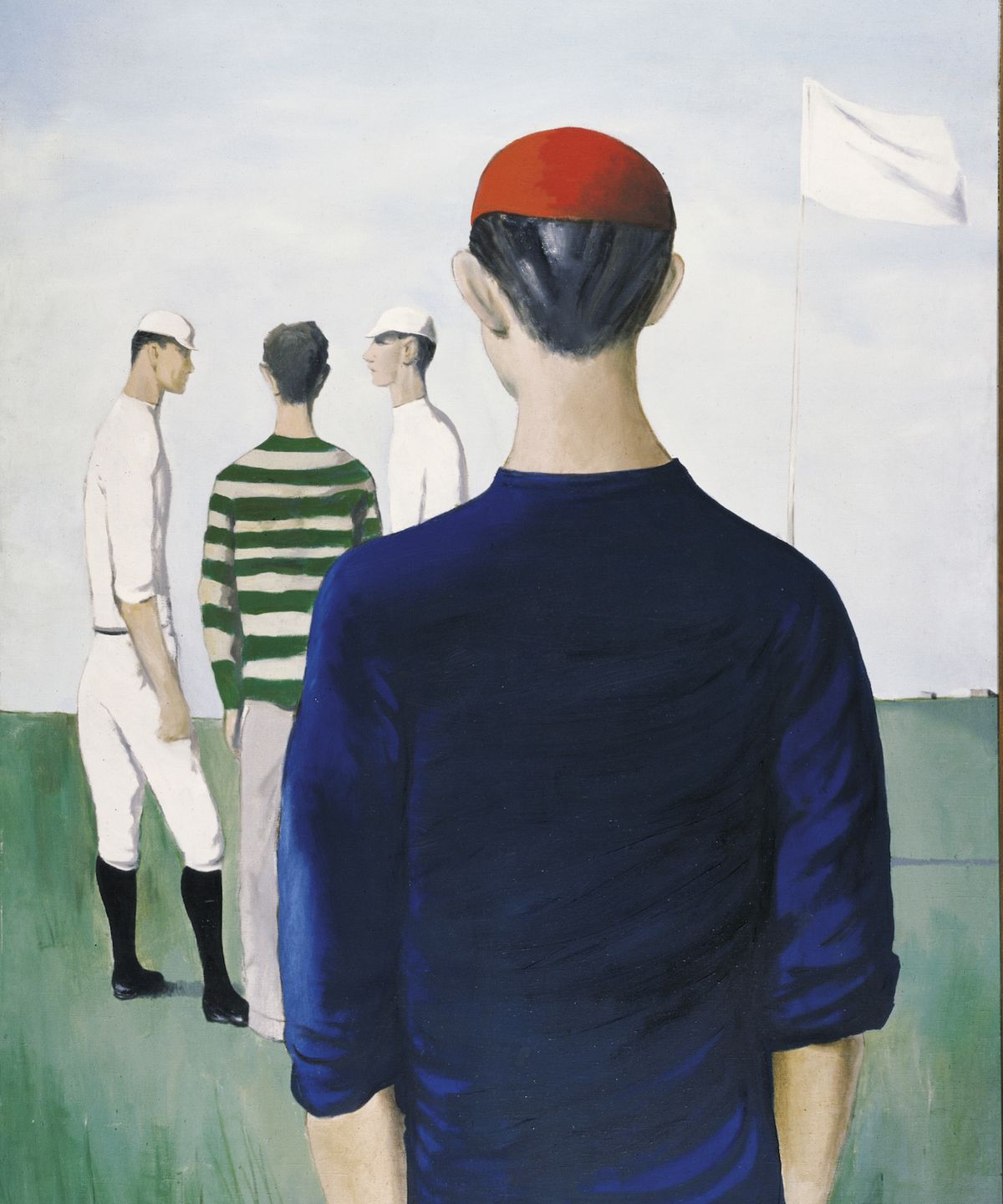 Kamil Lhoták, Hráči baseballu, Alšova jihočeská galerie v Hluboké nad Vltavou, 1947, olej na plátně. 