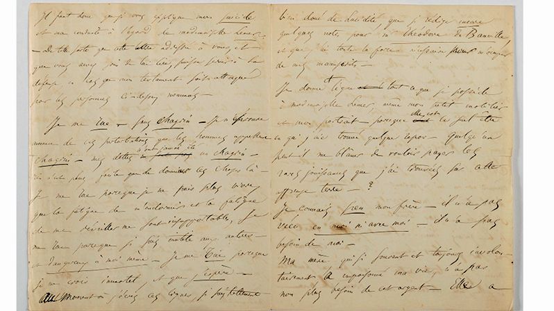 Dopis, ve kterém francouzský básník Charles Baudelaire píše o záměru spáchat sebevraždu