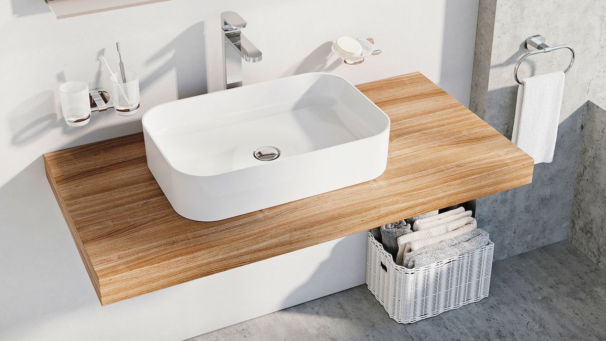 Tenkostěnné provedení umyvadel na desku Ceramic Slim přináší nadčasový design kombinovaný s poctivým přírodním materiálem, tak aby umyvadla splynula s většinou moderních koupelen. 