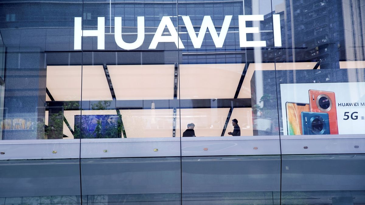 Prodejna Huawei v Číně.