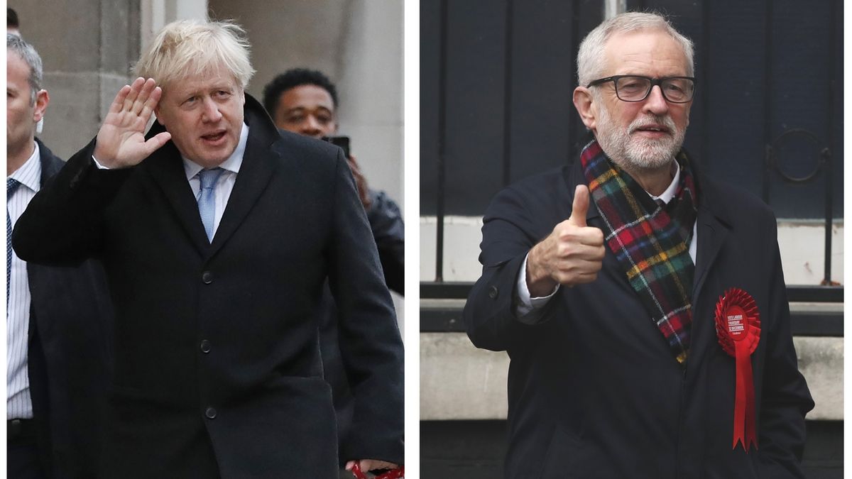 Boris Johnson (vlevo) a Jeremy Corbyn už vhodili svůj hlas do volebních uren.