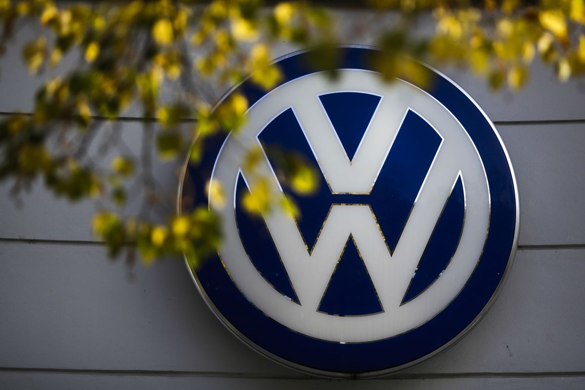 Logo Volkswagen v Berlíně