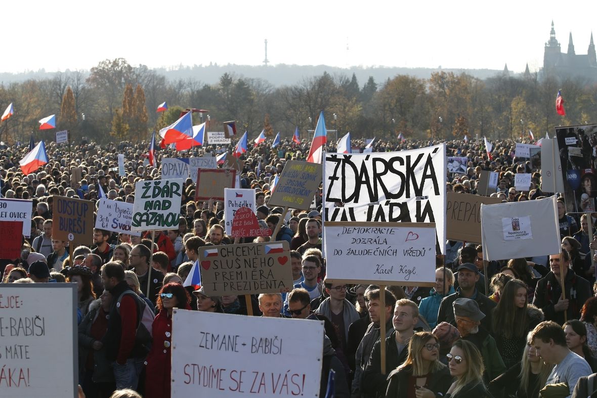 Na demonstraci dorazili také účastníci ze Žďáru nad Sázavou.