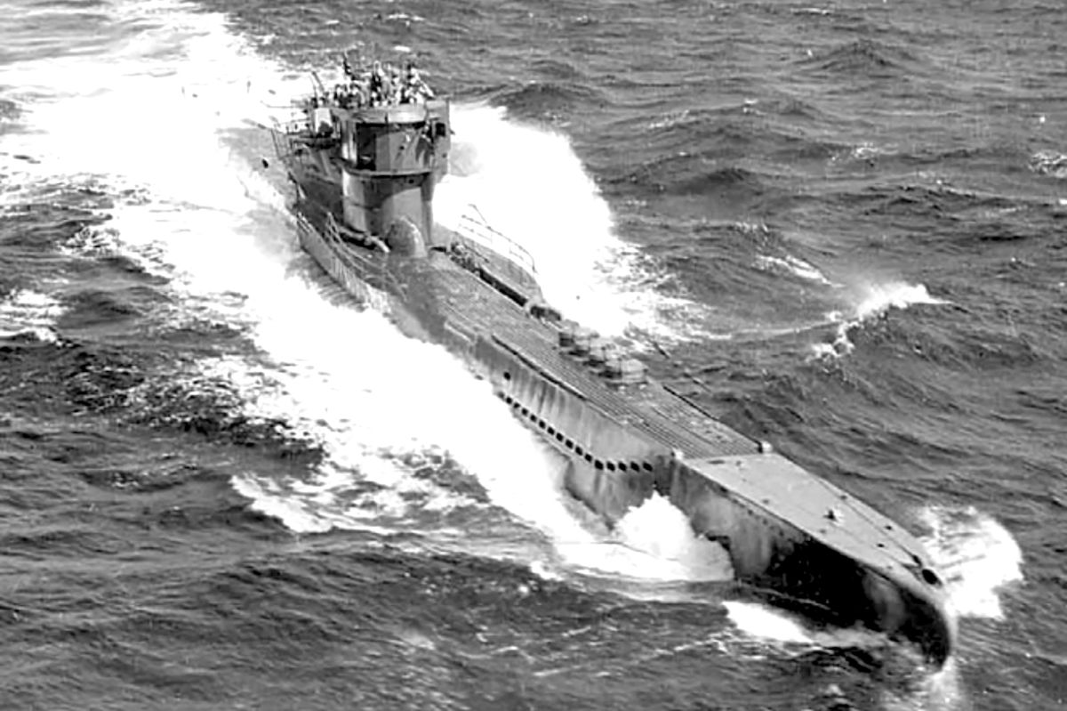 Snímek ponorky typové řady VIIC, do níž patřila i liberecká ponorka.