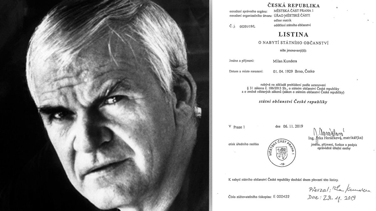 Milan Kundera má po 40 letech opět české občanství