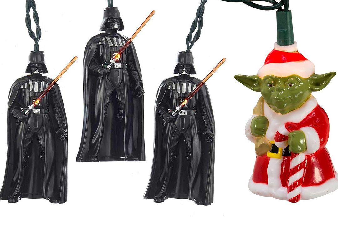 Vánoční osvětlení na stromky v podobě známých postav z Hvězdných válek je už na trhu.