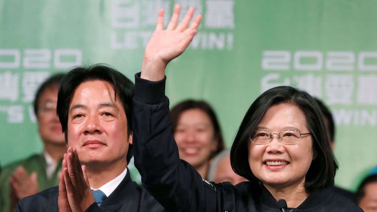 Tchajwanská prezidentka Cchaj Jing-wen obhájila post. 