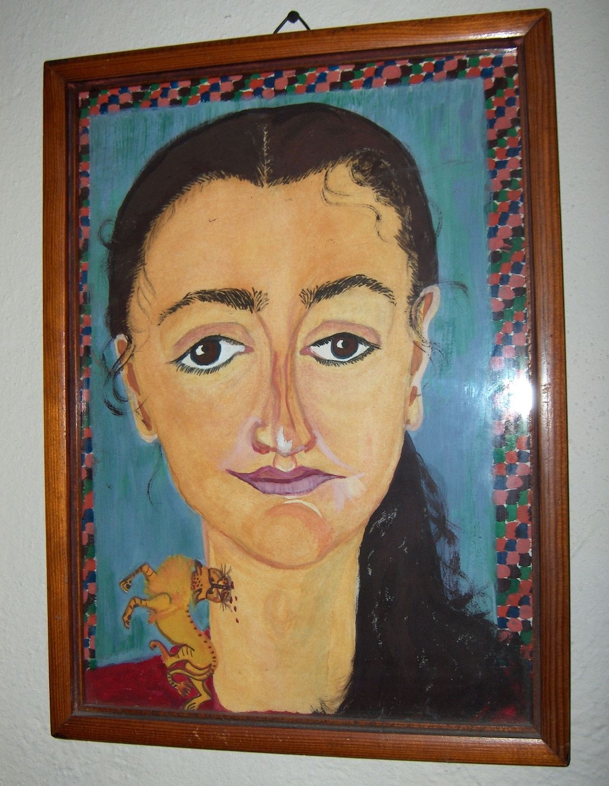Autoportrét z mládí ve stylu Frídy Kahlo