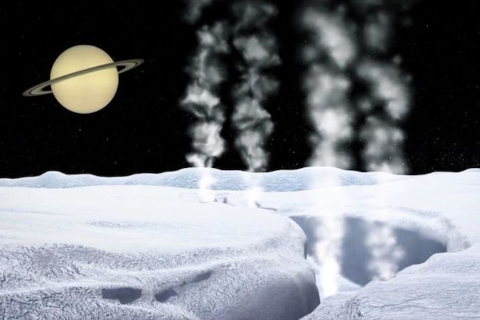 Na Saturnově Měsíci Enceladus objevili vědci čerstvý led