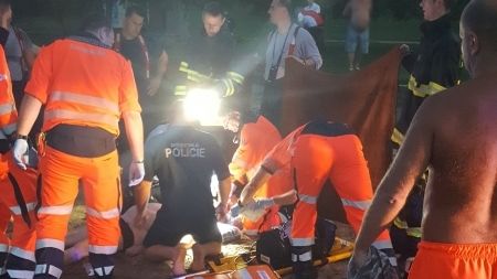 Záchrana muže u Brněnské přehrady